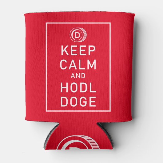 Dopostkoetsen Keep Calm and Hodl Doge Crypto Funny Blikjeskoeler (Voorkant)