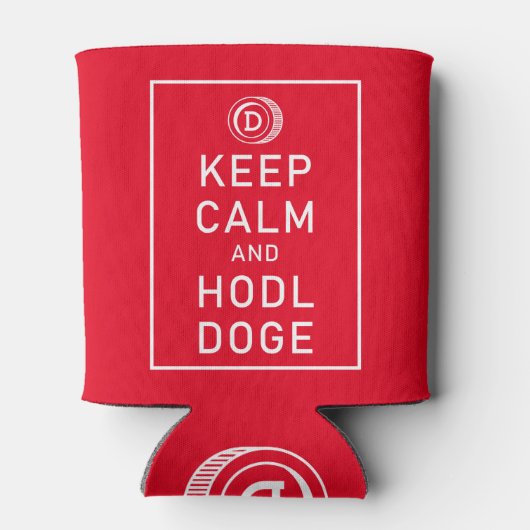 Dopostkoetsen Keep Calm and Hodl Doge Crypto Funny Blikjeskoeler (Achterkant)