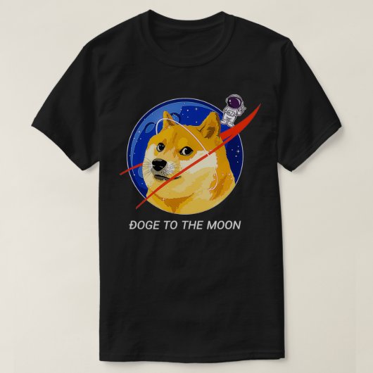 Dopostkok Doge to the Moon HODL Crypto Meme T-shirt (Design voorkant)