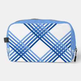 Dopp Kit - Blauwe Strepen Diagonaal Gekruist Toilettasje
