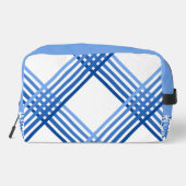 Dopp Kit - Blue Stripes Crossed Diagonally Toilettasje (Achterkant)