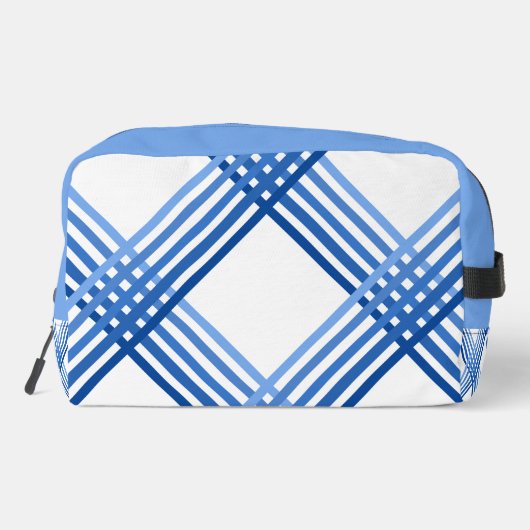 Dopp Kit - Blue Stripes Crossed Diagonally Toilettasje (Achterkant)