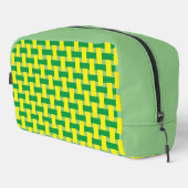 Dopp Kit - Geweven zijden in geel en groen Toilettasje (Rechterhoek)