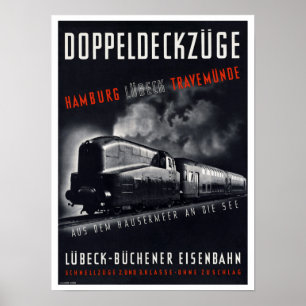 Doppeldeckzuge ~  treinreis poster