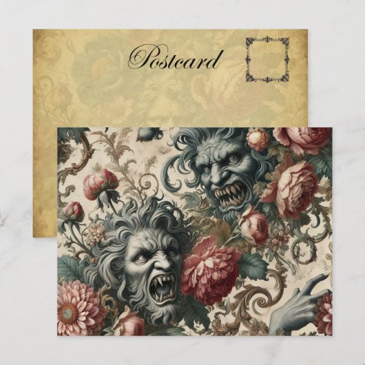 Doppelganger Malevolence – Gothic Victoriaans Feestdagenkaart (Voorkant / Achterkant)