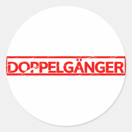 Doppelgänger Stamp Ronde Sticker (Voorkant)