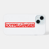 Doppelgänger stempel iPhone 15 case (Achterkant horizontaal)