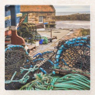 doppen en kreeften | Pittenweem, Schotland Glazen Onderzetter