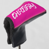 DOPPERGOLFHOES ROZE GOLFHEADCOVER (3/4 voorkant)