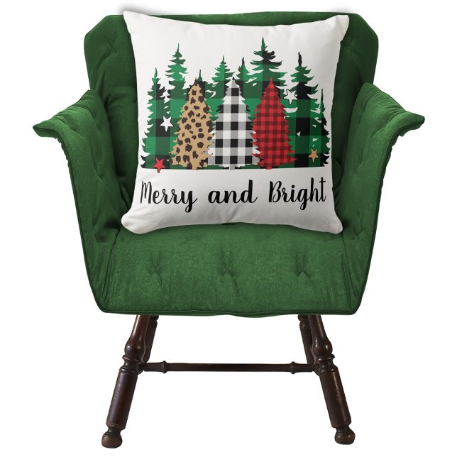 Dopspatafdruk Merry and Bright Buffalo Kussen (Creator heeft geüpload)