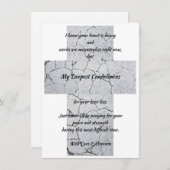 Dopste condoleances Wenskaart (Voorkant / Achterkant)