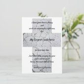 Dopste condoleances Wenskaart (Staand voorkant)