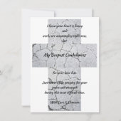 Dopste condoleances Wenskaart (Voorkant)
