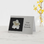 Dopste sympathikaart met witte Magnolia Kaart (Gele Bloem)