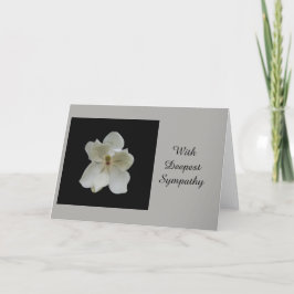 Dopste sympathikaart met witte Magnolia Kaart