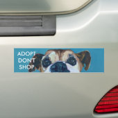 DOPT GEEN Bumpersticker Boxer Dog (Op auto)