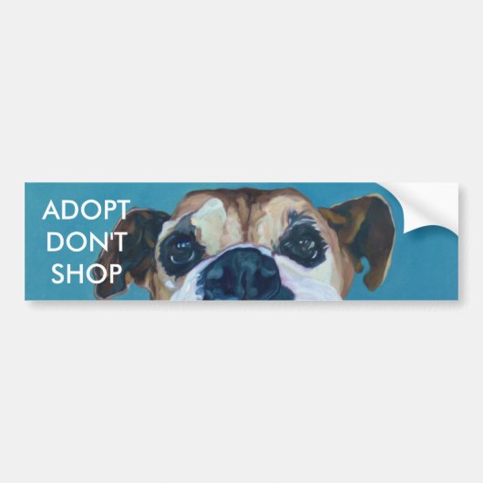 DOPT GEEN Bumpersticker Boxer Dog (Voorkant)