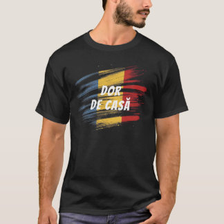 Dor de casa Tricolor vlag T-shirt
