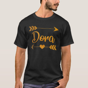 DORA Gepersonaliseerde Naam Grappig Verjaardag Cus T-shirt