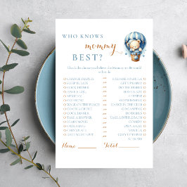 dorable Blue Hot Air Balloon Bear Who Knows Mommy 