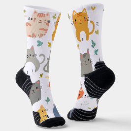 Dorable Cartoon Cat Sokken - Leuk & Stijlvol