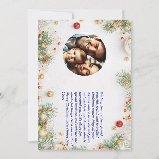 Dorable Kerstpinguïn met Cadeaus Kaart (Achterkant)