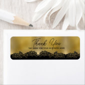 dorada con flores de gracias personalizada etiket (Insitu)