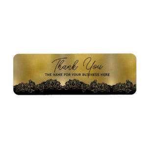 dorada con flores de gracias personalizada etiket