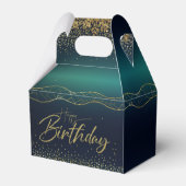 dorado con turquesa para cumple bedankdoosjes (Achterkant)