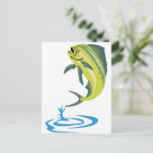 Dorado dolphin fish of mahi mahi briefkaart (Staand voorkant)