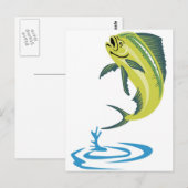 Dorado dolphin fish of mahi mahi briefkaart (Voorkant / Achterkant)