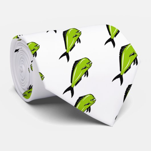 Dorado dolphin fish of mahi mahi springen stropdas (Opgerold)