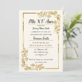 Dorado Quinceañera Kaart (Staand voorkant)