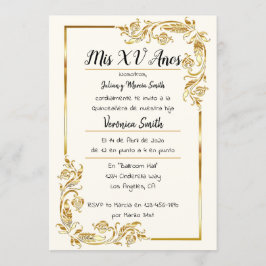 Dorado Quinceañera Kaart