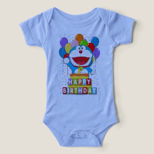 Doraemon met cake- en ballonartwork (Design voorkant)