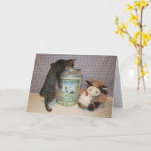 Dora's Birthday Party - Cat / Kitten Birthday Kaar Kaart (Gele Bloem)