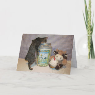 Dora's Birthday Party - Cat / Kitten Birthday Kaar Kaart