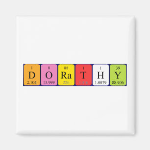 Dorathy periodiek table name magnet