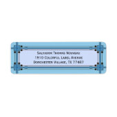 Dorchester in lichtblauw en koningsblauw etiket (Voorkant)