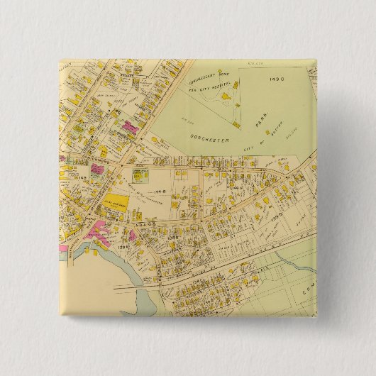 Dorchester, Massachusetts 3 Vierkante Button 5,1 Cm (Voorkant)