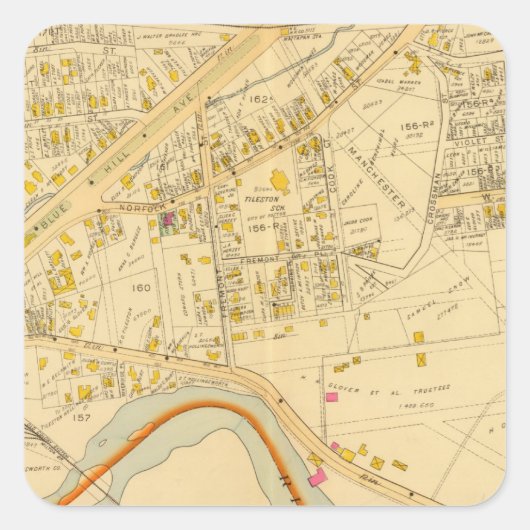 Dorchester, Massachusetts 6 Vierkante Sticker (Voorkant)