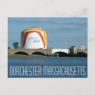 Dorchester Massachusetts "Boston Gas Tank" Briefkaart