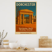 Dorchester North Burying Ground Reizen Poster (Keuken)