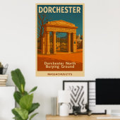 Dorchester North Burying Ground Reizen Poster (Thuiskantoor)