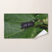Dorcus parallelipedus, de kleine kever bad handdoek (Handdoek)