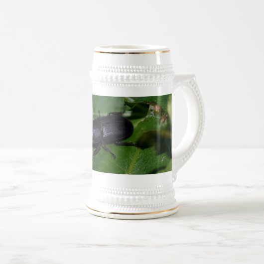 Dorcus parallelipedus, de kleine kever bierpul (Voorkant rechts)