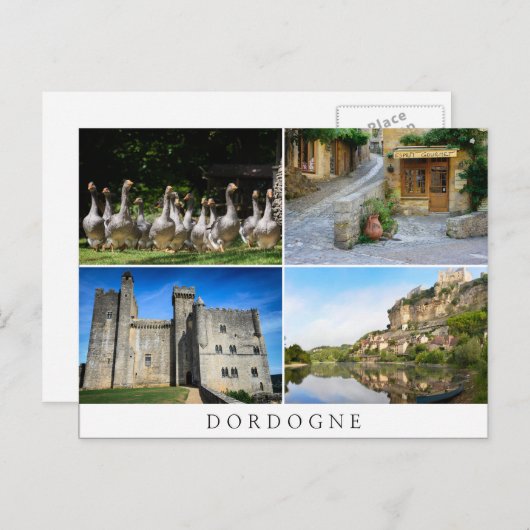 Dordogne collage briefkaart (Voorkant / Achterkant)