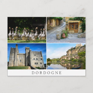 Dordogne collage briefkaart