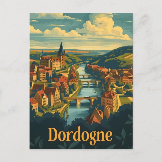 Dordogne France Briefkaart (Voorkant)