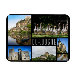 Dordogne landschappen collage reisfoto magneet